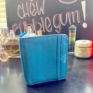 Fossil Teal foldable small wallet